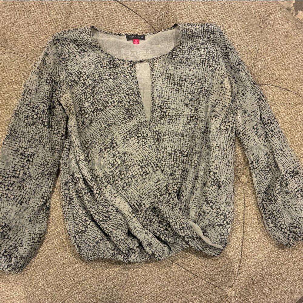 Vince Camuto BLUE,GRAY, WHITE, BLACK Blouse